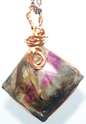 Ruby and Feldspar necklace